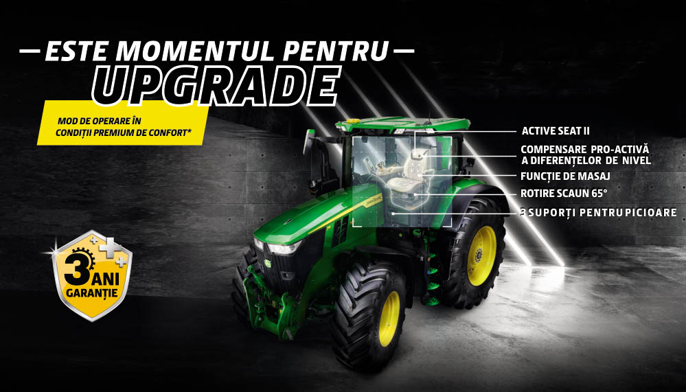 TRACTOARELE JOHN DEERE 7R – CARACTERISTICI EXCLUSIVE DE CONFORT